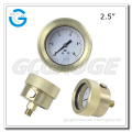 High quality brass back mount subsea pressure meter